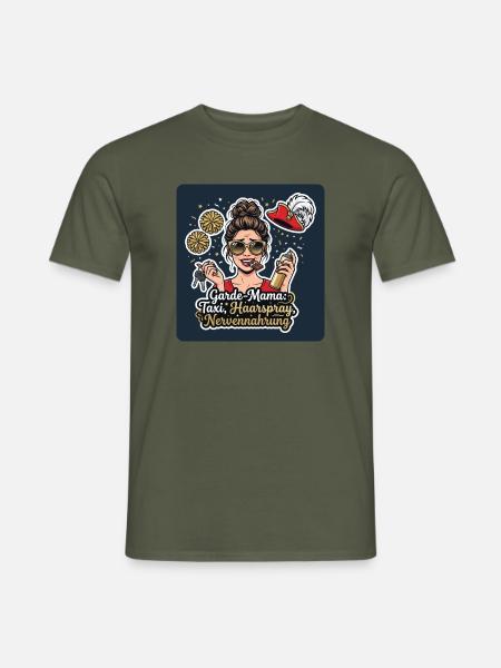 Garde-Mama – Taxi, Haarspray, Nerven - Männer T-Shirt - Militärgrün