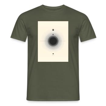 Schwarzes Loch Ringdiagramm - Männer T-Shirt - Militärgrün - Vorne - AI Model Male 178 light (178cm)