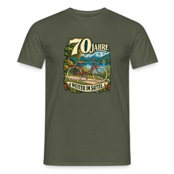 70 Jahre Weiter im Sattel - Männer T-Shirt - Militärgrün - Vorne - AI Model Male 178 light (178cm)