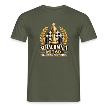 SCHACHMATT MIT 60 ERFAHRUNG ZIEHT IMMER Schach - Männer T-Shirt - Militärgrün - Vorne - AI Model Male 178 light (178cm)