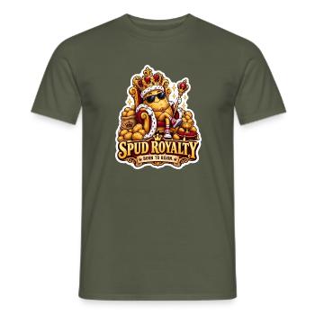Spud Royalty Königliche Knolle - Männer T-Shirt - Militärgrün - Vorne - AI Model Male 178 light (178cm)