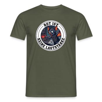 Tontechniker Rot ist keine Lautstärke Mischpult - Männer T-Shirt - Militärgrün - Vorne - AI Model Male 178 light (178cm)