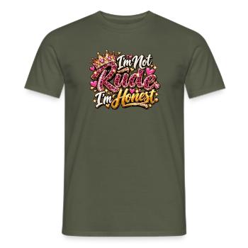 Ich bin ehrlich, nicht unhöflich - Männer T-Shirt - Militärgrün - Vorne - AI Model Male 178 light (178cm)