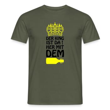 Königliche Silhouette Bier - Männer T-Shirt - Militärgrün - Vorne - AI Model Male 178 light (178cm)