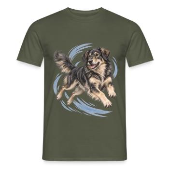 Pastore della Lessinia e del Lagorai - Männer T-Shirt - Militärgrün - Vorne - AI Model Male 178 light (178cm)