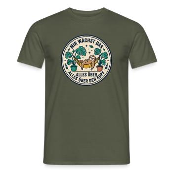 Mir Wächst Das Alles Über Den Kopf Garten - Männer T-Shirt - Militärgrün - Vorne - AI Model Male 178 light (178cm)