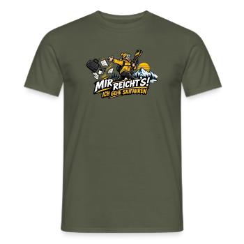 Mir reicht's! Ich gehe Skifahren – Skiurlaub - Männer T-Shirt - Militärgrün - Vorne - AI Model Male 178 light (178cm)
