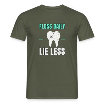 Dentalhygienikerin Prophylaxe Zahnreinigung Zahnhy - Männer T-Shirt - Militärgrün - Vorne - AI Model Male 178 light (178cm)