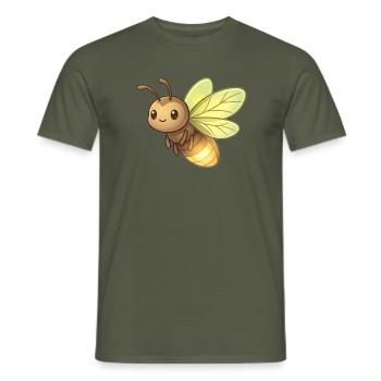 Glühwürmchen - Männer T-Shirt - Militärgrün - Vorne - AI Model Male 178 light (178cm)