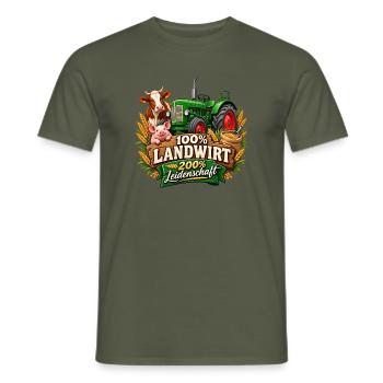 Landwirt Leidenschaft Traktor Design - Männer T-Shirt - Militärgrün - Vorne - AI Model Male 178 light (178cm)
