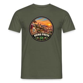 Ouro Preto Brasilien Stadt Landschaft Berge - Männer T-Shirt - Militärgrün - Vorne - AI Model Male 178 light (178cm)