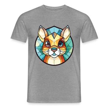 Chipmunk bunte Aquarell-Tierillustration - Männer T-Shirt - Graphit meliert - Vorne - AI Model Male 178 light (178cm)