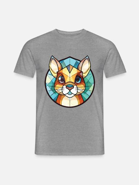 Chipmunk bunte Aquarell-Tierillustration - Männer T-Shirt - Graphit meliert