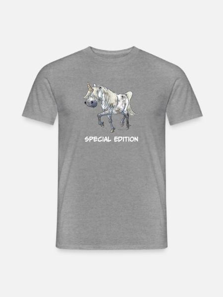 Einhorn Special Edition - Männer T-Shirt - Graphit meliert