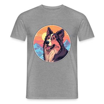Karpaten Schäferhund Rasse Cartoon Kawaii Wasser - Männer T-Shirt - Graphit meliert - Vorne - AI Model Male 178 light (178cm)