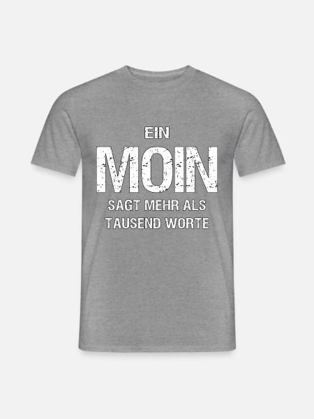 Ein MON: Mehr als Tausend Worte - Männer T-Shirt - Graphit meliert