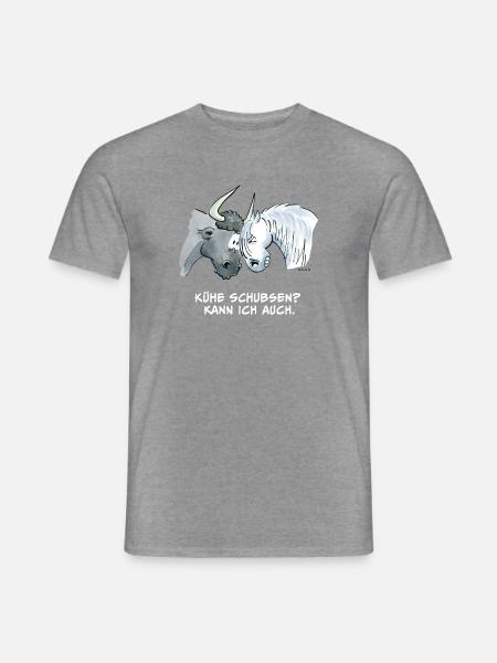 Kühe Schubsen? Kann ich auch. - Männer T-Shirt - Graphit meliert