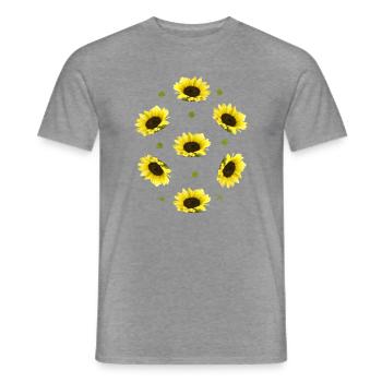 Sonnenblumen - Männer T-Shirt - Graphit meliert - Vorne - AI Model Male 178 light (178cm)