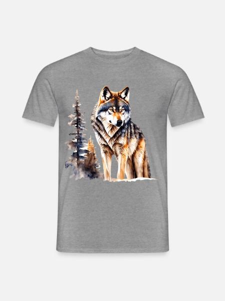Wolf - Men's T-Shirt - graphite heather