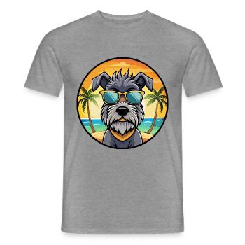Bouvier Des Ardennes Hunderasse Cartoon Sonnenbrille - Männer T-Shirt - Graphit meliert - Vorne - AI Model Male 178 light (178cm)