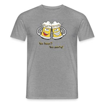 Bierkrüge - Männer T-Shirt - Graphit meliert - Vorne - AI Model Male 178 light (178cm)