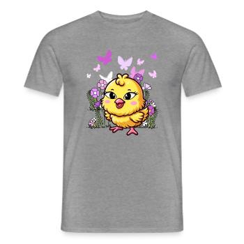 Küken Ostern Kind Kinder - Männer T-Shirt - Graphit meliert - Vorne - AI Model Male 178 light (178cm)