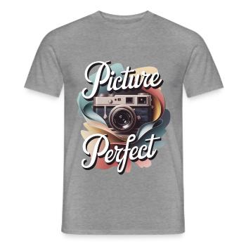 Picture Perfect - Men's T-Shirt - graphite heather - Front - AI Model Male 178 light (178cm)