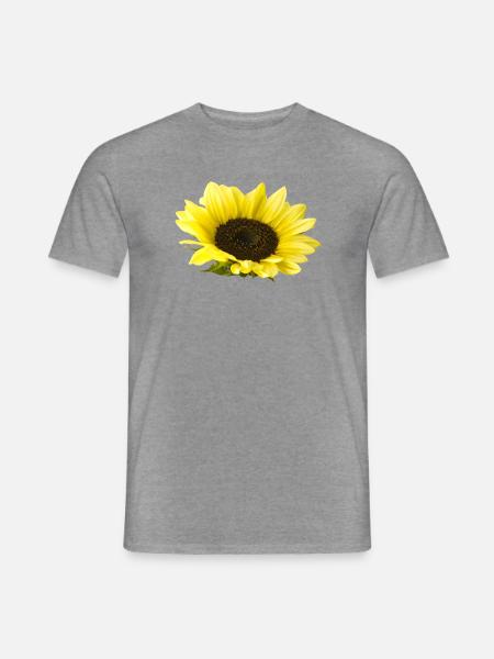 Sonnenblume - Männer T-Shirt - Graphit meliert