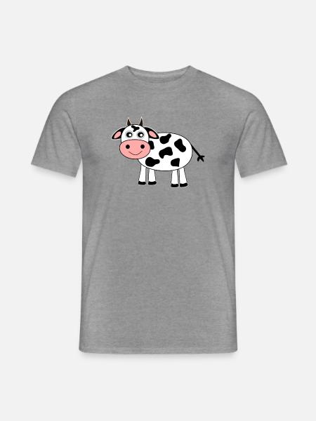 Kuh - Männer T-Shirt - Graphit meliert