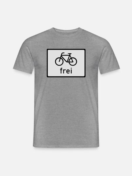 Fahrrad frei - Männer T-Shirt - Graphit meliert