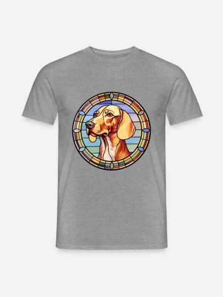 Grand Anglo Français Hunderasse Buntglas Farbe - Männer T-Shirt - Graphit meliert