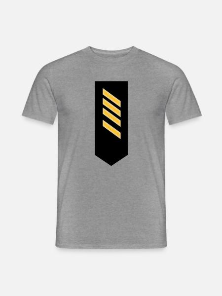 Schulterklappe Marine Stabsgefreiter - Männer T-Shirt - Graphit meliert