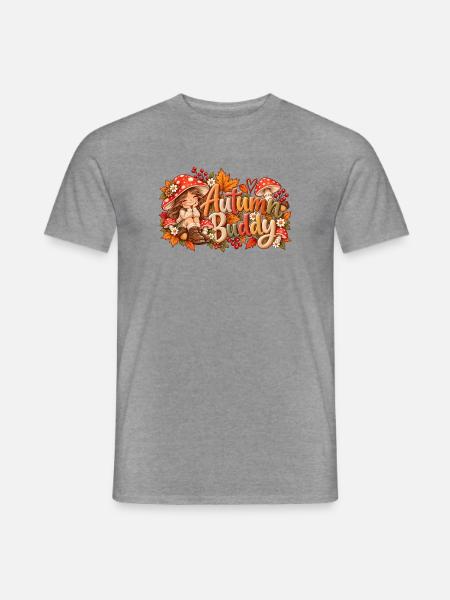 Autumn Buddy: Herbstfreunde - Männer T-Shirt - Graphit meliert