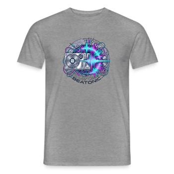 Beatronic Neon DJ Circuit - Männer T-Shirt - Graphit meliert - Vorne - AI Model Male 178 light (178cm)