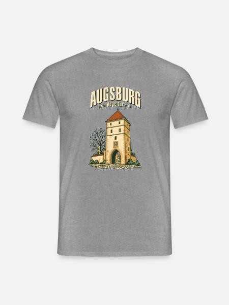 Augsburg Vogeltor - Männer T-Shirt - Graphit meliert