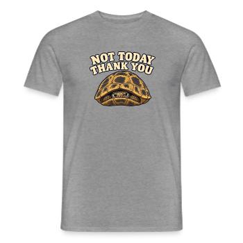 Nicht heute, Schildkröte - Männer T-Shirt - Graphit meliert - Vorne - AI Model Male 178 light (178cm)