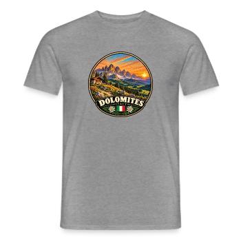 Dolomiten Italien Berge Wandern Natur - Männer T-Shirt - Graphit meliert - Vorne - AI Model Male 178 light (178cm)