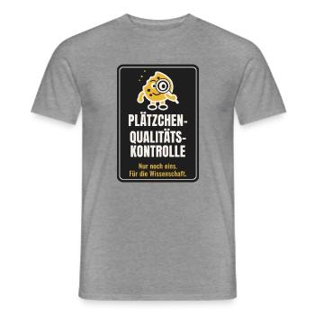 Plätzchen-Qualitätskontrolle - Männer T-Shirt - Graphit meliert - Vorne - AI Model Male 178 light (178cm)