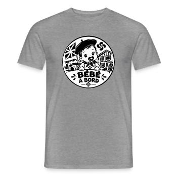 Baby an Bord der Baskenland-Baskischen Flagge - Männer T-Shirt - Graphit meliert - Vorne - AI Model Male 178 light (178cm)