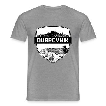 Dubrovnik Kroatien Schildwappen Altstadtgeschenk - Männer T-Shirt - Graphit meliert - Vorne - AI Model Male 178 light (178cm)