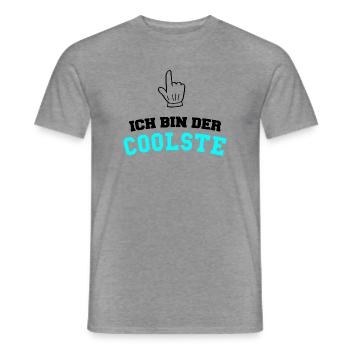 der coolste - Männer T-Shirt - Graphit meliert - Vorne - AI Model Male 178 light (178cm)