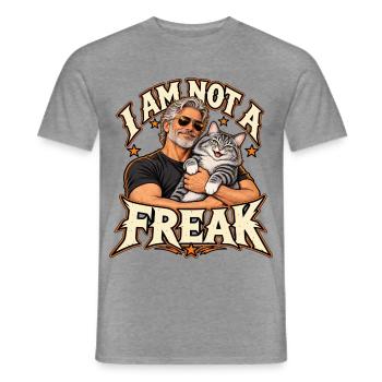 I Am Not A Freak - Männer T-Shirt - Graphit meliert - Vorne - AI Model Male 178 light (178cm)