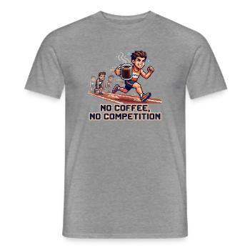 No_coffee-_no_competion - Männer T-Shirt - Graphit meliert - Vorne - AI Model Male 178 light (178cm)