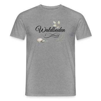Waldbaden Natur Entspannung - Männer T-Shirt - Graphit meliert - Vorne - AI Model Male 178 light (178cm)