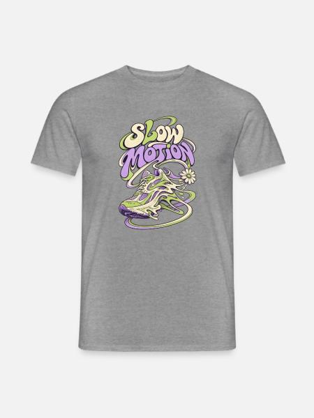 Slow Motion Sneaker Psychedelia - Männer T-Shirt - Graphit meliert