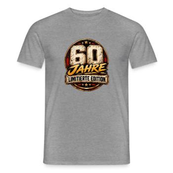 60 Jahre – Limitierte Edition Geburtstag - Männer T-Shirt - Graphit meliert - Vorne - AI Model Male 178 light (178cm)