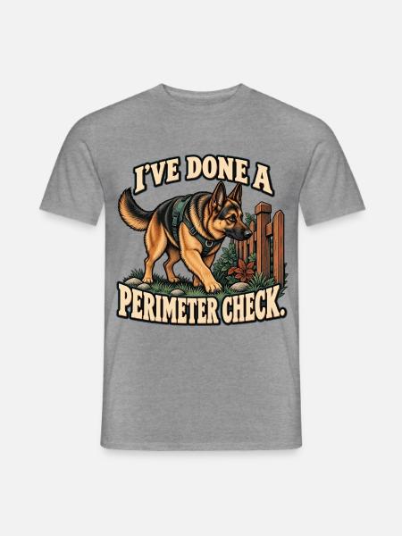 Deutsche Schäferhund-Patrouille - Männer T-Shirt - Graphit meliert