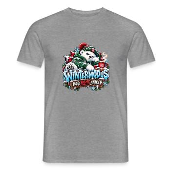Wintermodus – Bitte nicht stören! - Männer T-Shirt - Graphit meliert - Vorne - AI Model Male 178 light (178cm)