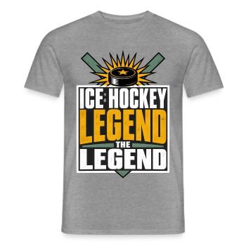 Eishockey Legende Puck Spieler Fan - Männer T-Shirt - Graphit meliert - Vorne - AI Model Male 178 light (178cm)