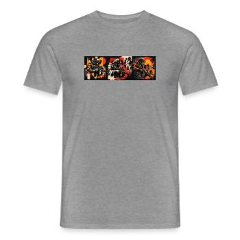 Gamer Motiv Ego Shooter - Geschenk für Zocker - Männer T-Shirt - Graphit meliert - Vorne - AI Model Male 178 light (178cm)